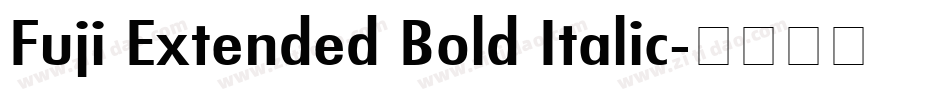 Fuji Extended Bold Italic字体转换
